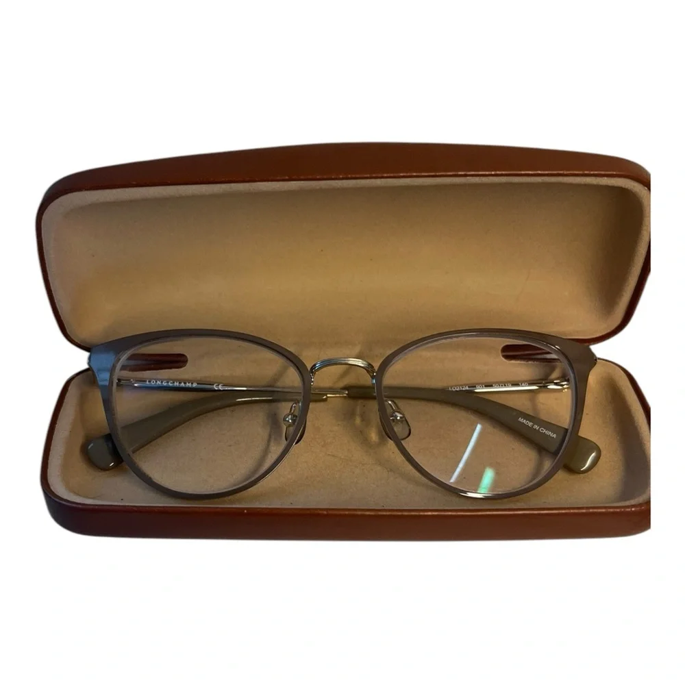 Longchamp Eyeglasses Frames LO2124 901 50-19-140 Brown And Gold Preppy Feminine